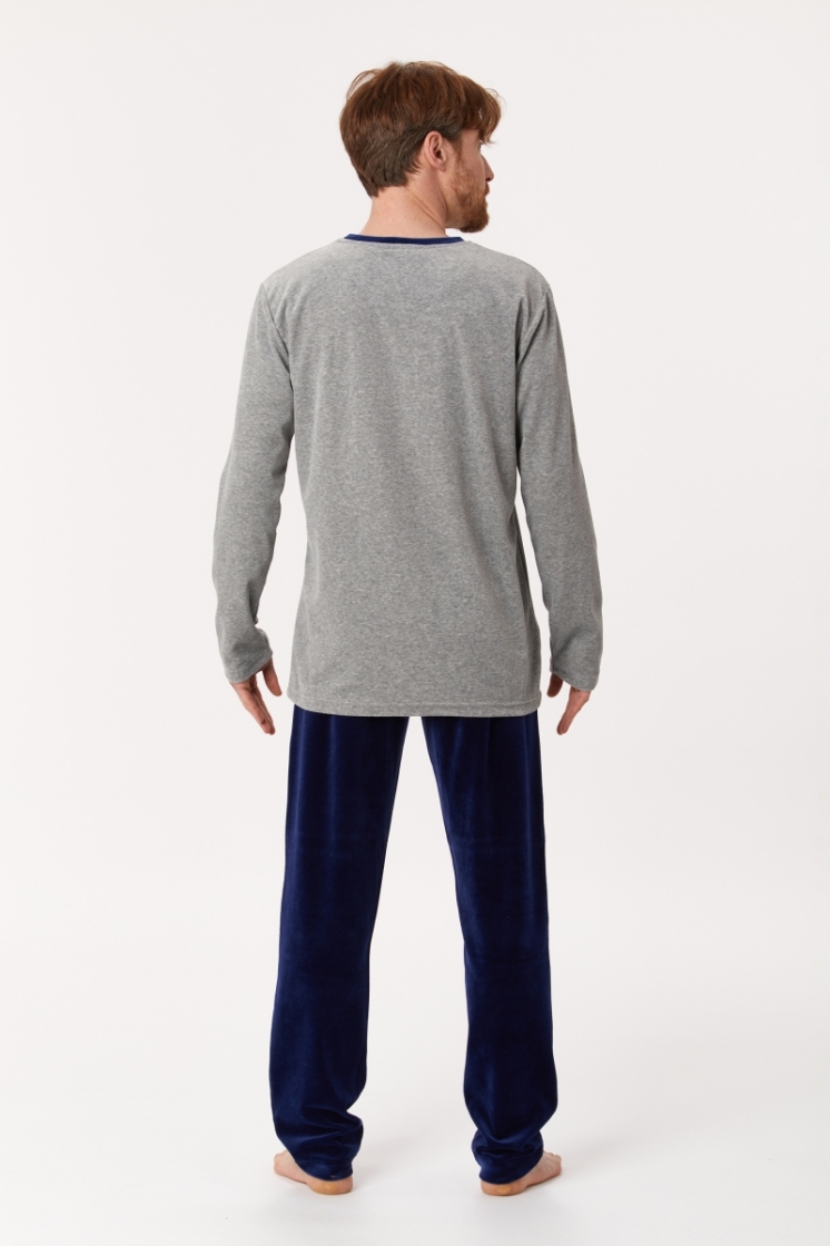 V - Velours cotton blend 125 grijs mélan