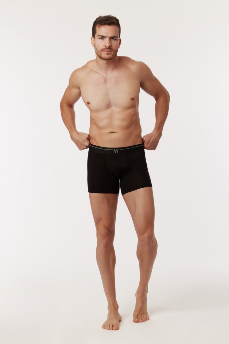 Boxer long, zwart 199 zwart